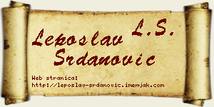 Leposlav Srdanović vizit kartica